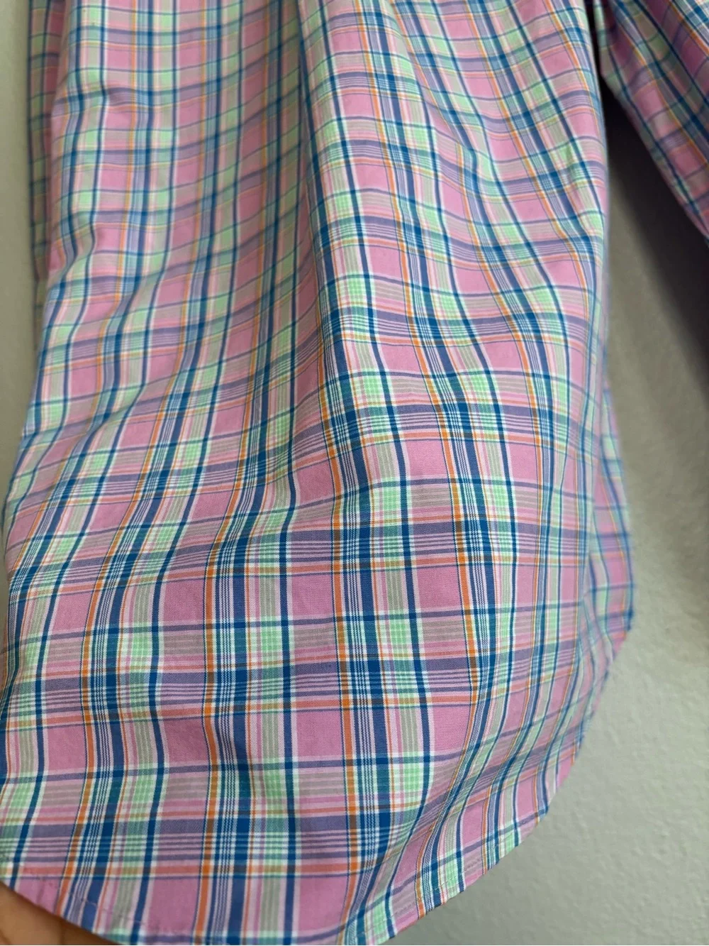 Ralph Lauren Pink, Blue & Green Plaid Button-Down Boys Shirt SZ 12